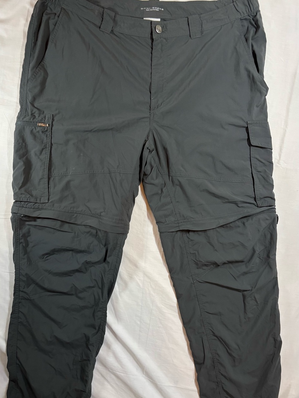 Colombian pants grey, and silver Ridge utile convertible sip off cargo